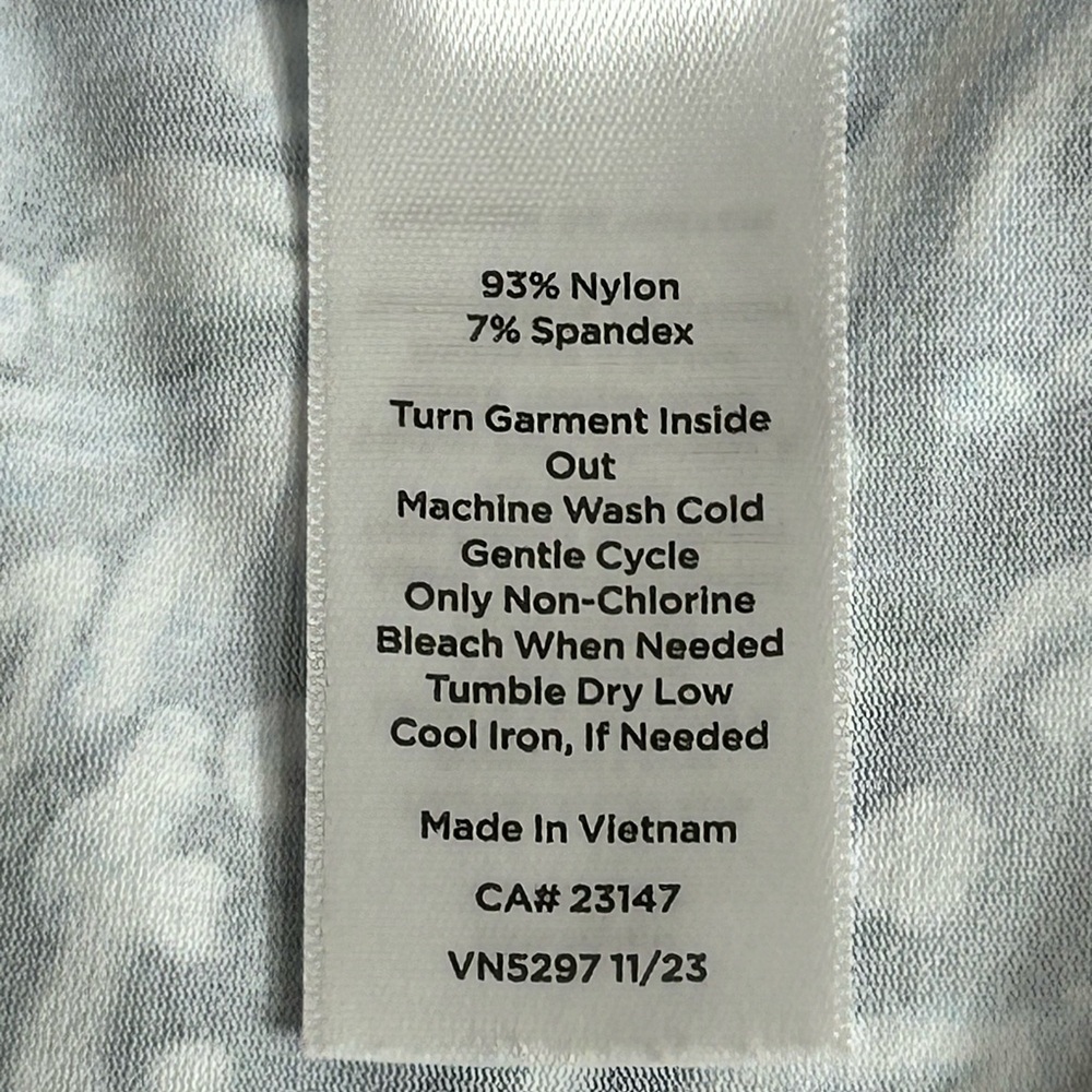 Talbots Women’s Leaf & Paisley Blue White Midi Dress 3/4 Length Sleeves Size S - Picture 9 of 10
